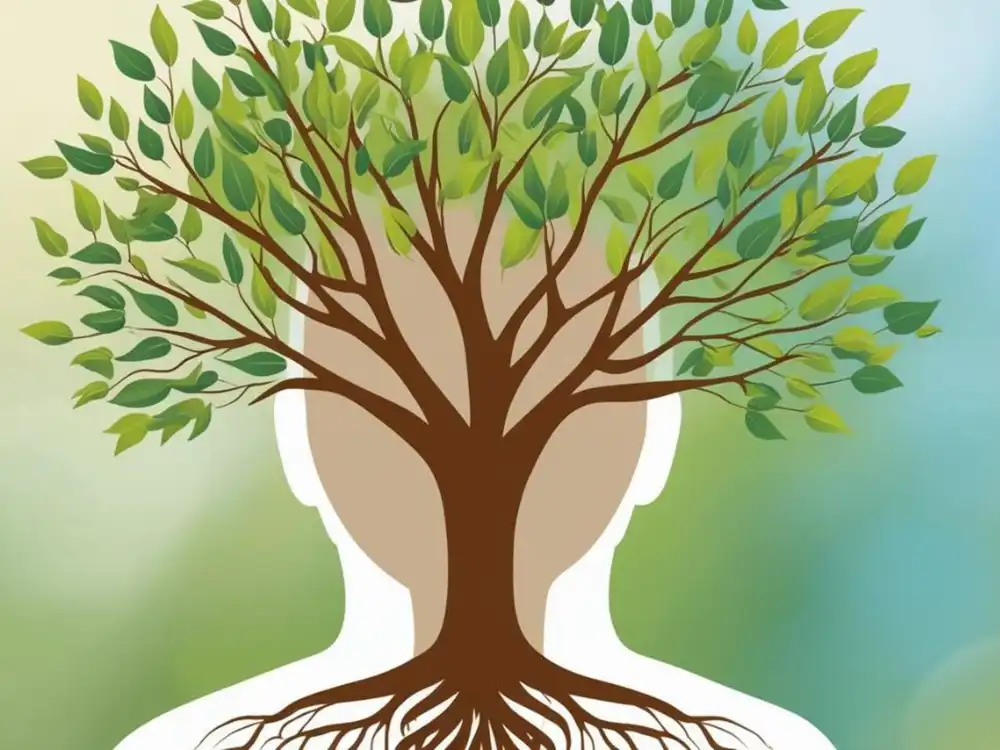 believe in yourself personal growth silhouette with tree
